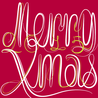Lettering doodle: Merry Xmas 2015